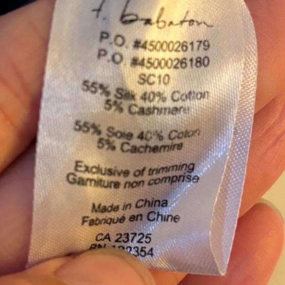 XXS Womens Babaton Aritzia sweater with tie back detail cashmere silk collegiate - Picture 7 of 12